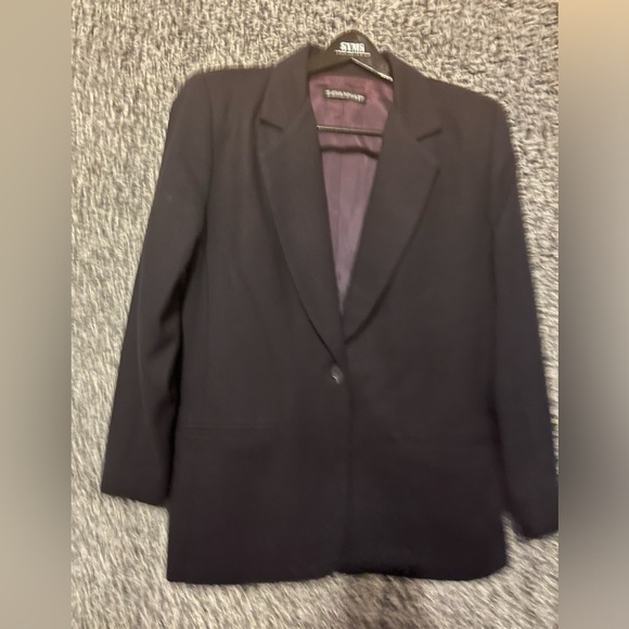 Vintage Savanah wool women’s Purple Carrier blazer size 14 - Picture 1 of 4